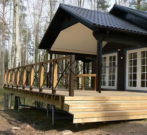 Винтовые сваи для крыльца в Чехове